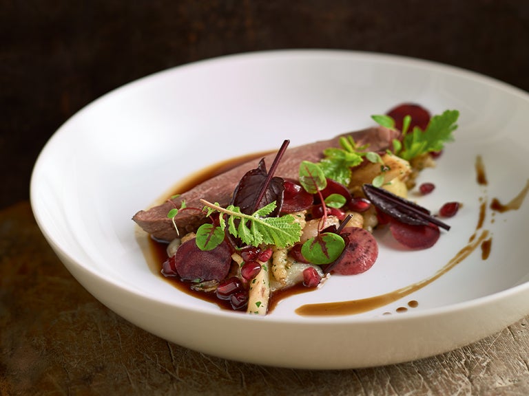 Gericht Fleisch Gemüse Sauce