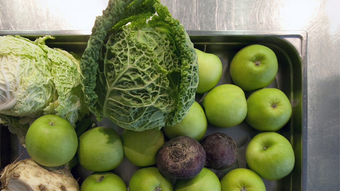 Äpfel Kohl Rote Beete