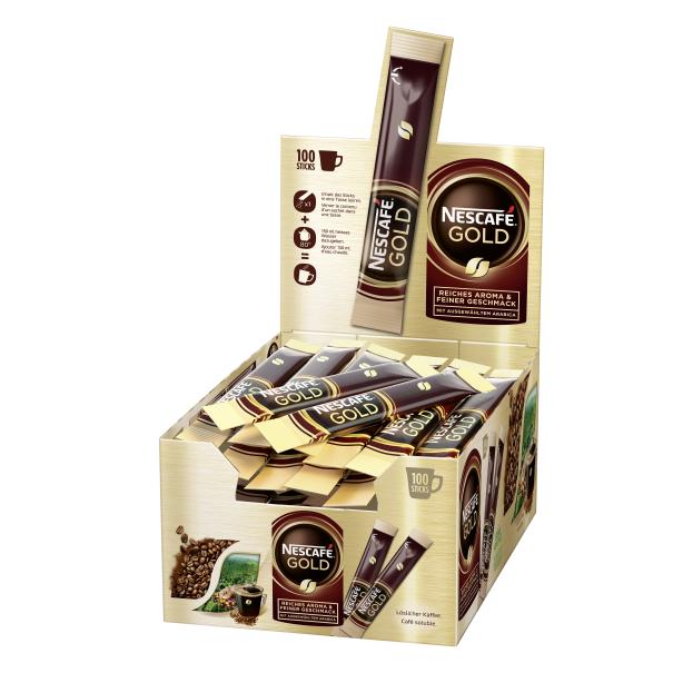 NESCAFÉ Gold de Luxe Sticks Dispenser 100x2