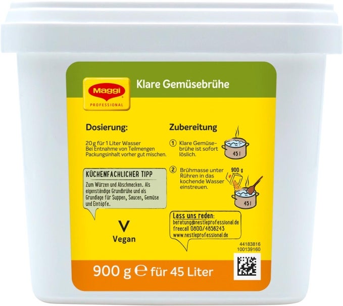MAGGI® Professional Klare Gemüsebrühe Zubereitung