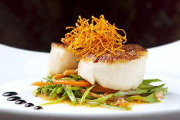 Rose vom geräuchertem Heilbutt mit Curry Espuma