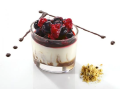 Panna Cotta mit Espresso und Kirschen